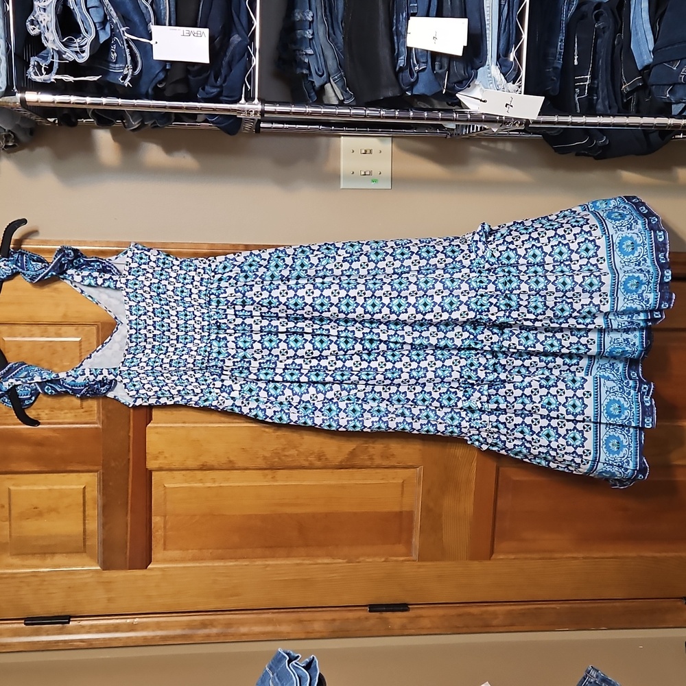 NWT Lucky Brand Tiered Ruffle Maxi Dress - Picture 6 of 13